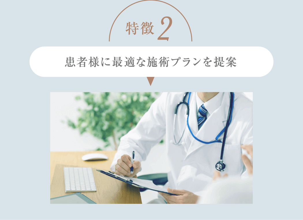 特徴2 患者様に最適な施術プランを提案
